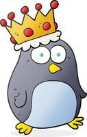 freehand drawn cartoon emperor penguin vector