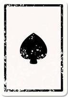 distressed sticker tattoo in traditional style of the ace of spades vector