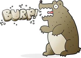 freehand drawn cartoon bear vector