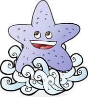 freehand drawn cartoon starfish vector