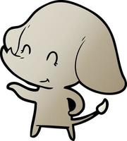 cute cartoon elephant vector