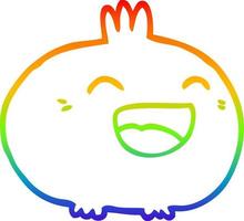 rainbow gradient line drawing cartoon happy root vegetable vector