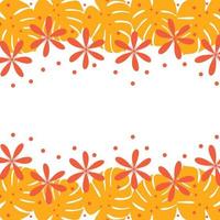 Colorful endless frame in trendy autumn shades with copyspace on a transparent background. Lifestyle vector