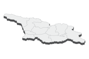 3D map illustration of Georgia png