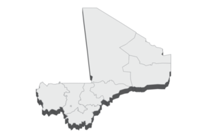 3D map illustration of Mali png