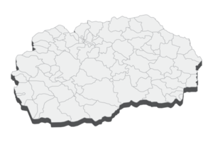 3D-kaartillustratie van Macedonië png