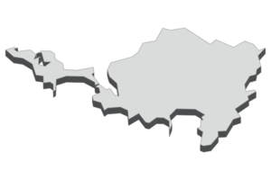 Ilustración de mapa 3d de sint maarten png