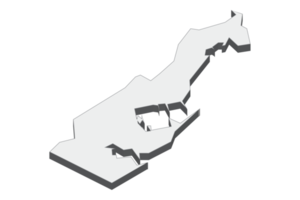 Ilustración de mapa 3D de Mónaco png