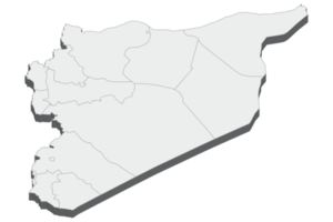 3D map illustration of Syria png