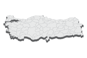 3D map illustration of Turkey png