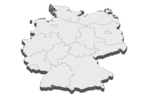 3D map illustration of Germany png