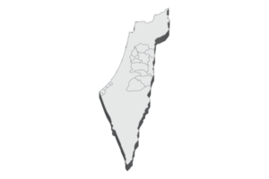 Ilustración de mapa 3d de palestina png