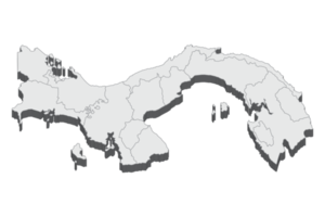 ilustração de mapa 3D do Panamá png