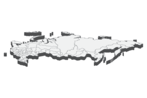 ilustração de mapa 3D da rússia png