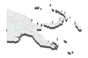 ilustração do mapa 3D de papua-nova guiné png