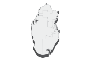 Ilustración de mapa 3d de qatar png
