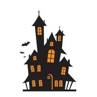 ilustración de vector de casa embrujada de halloween