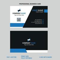 tarjeta de visita profesional para uso profesional y personal vector