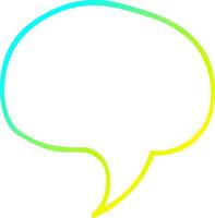 cold gradient line drawing cartoon speech bubble vector