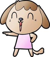 cute cartoon dog vector