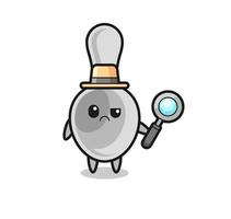 the mascot of cute spoon as a detective vector