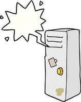 cartoon locker and speech bubble vector