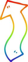 rainbow gradient line drawing cartoon directing arrow vector