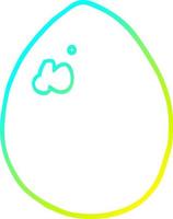 cold gradient line drawing cartoon egg vector