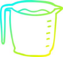 cold gradient line drawing cartoon jug vector