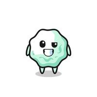 cute chewing gum mascot with an optimistic face vector