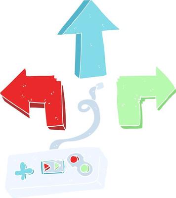flat color illustration of game controller