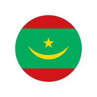 Mauritania vector flag circle isolated on white background