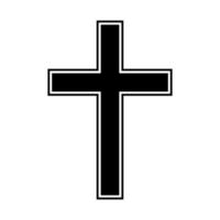 Christian cross vector icon on white background