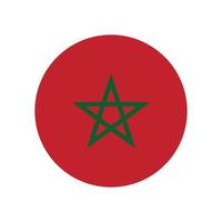Morocco vector flag circle isolated on white background