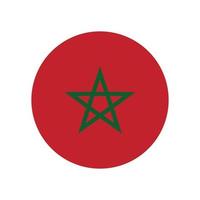 Morocco vector flag circle isolated on white background