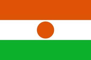 Niger vector flag. Aftrican country national symbol