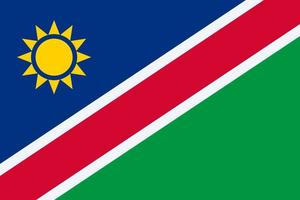 bandera vectorial de namibia. símbolo nacional del país africano vector