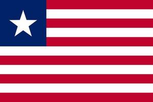 Liberia vector flag. Aftrican country national symbol