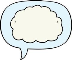 cartoon cloud and speech bubble vector