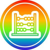 traditional abacus in rainbow spectrum vector