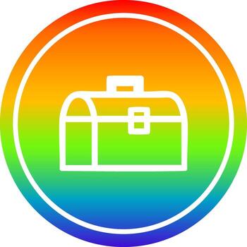 tool box circular in rainbow spectrum vector