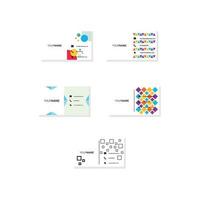 Business Card Template Set Modern Creative Design vector