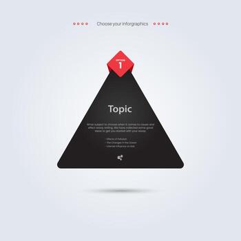 A triangle shape banner design, a dark vector banners, icon, symbol infographic design, a modern triangle shape element design, processing illustration