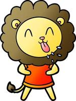 happy cartoon lion vector