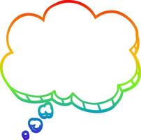 rainbow gradient line drawing cartoon expression bubble vector