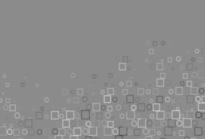 Light Silver, Gray vector background with circles, rectangles.