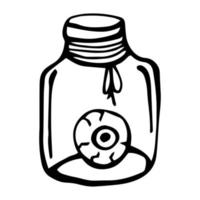 Coloring book for children, Jar of Witch Potion vector