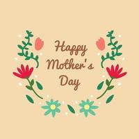 Cute Illustration of Flowers for Mother's Day vector