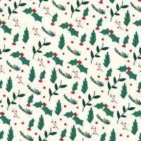 Mistletoe Seamless Pattern vector