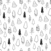 Black and White Tree Pattern vector